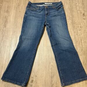 DKNY Soho Bootcut Jeans Women’s 14R Petite Dark Wash Stretch Denim 5 Pocket Blue
